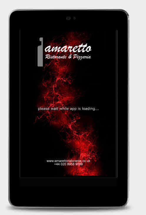 Amaretto Ristorante Mobile App Splash Screen